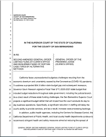 2nd Amended GO Limiting Filing At Clerk's Office